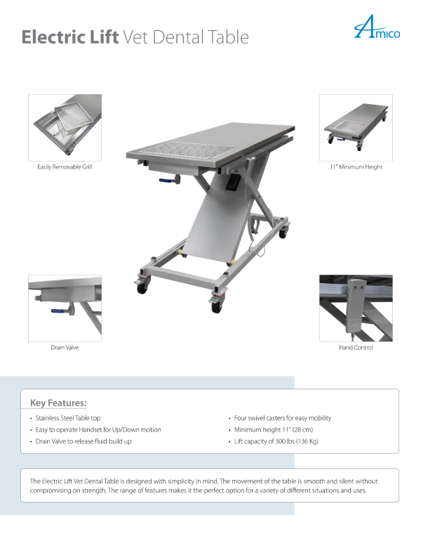 Electric Lift Vet Dental Table